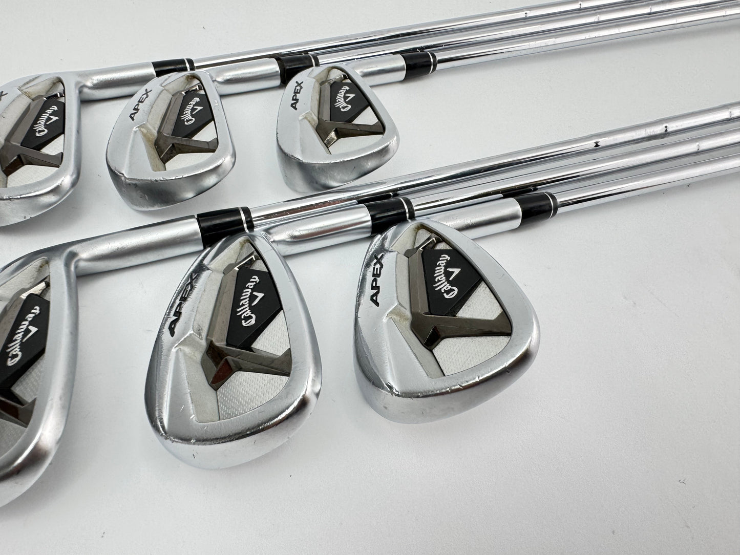Callaway Apex 21 Irons 5-PW Elevate ETS 115 Stiff Flex Steel /New Grips /26217