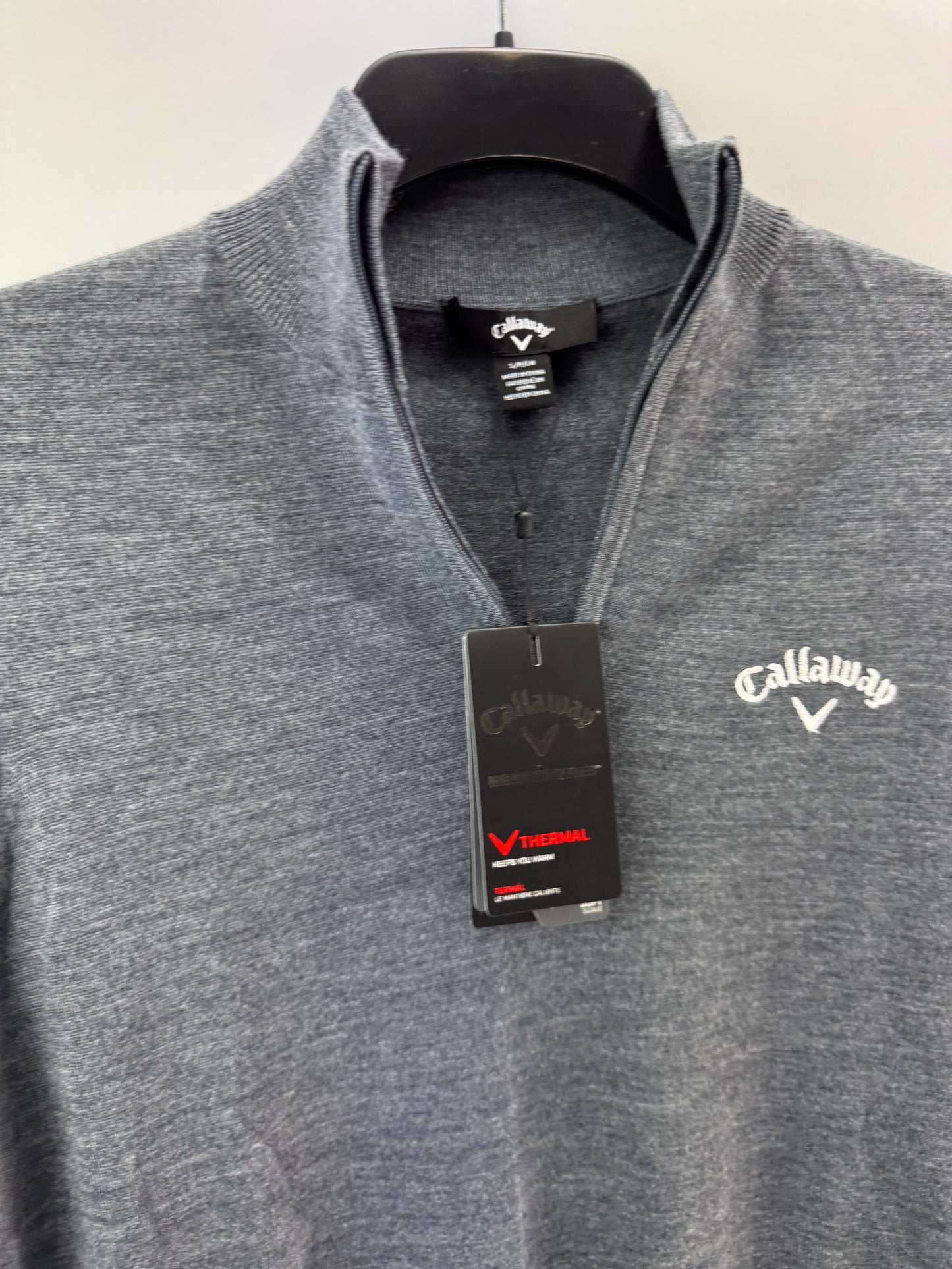 Callaway Odyssey Tour Merino Pullover 1/4 Zip UK Small /Grey /New /23860