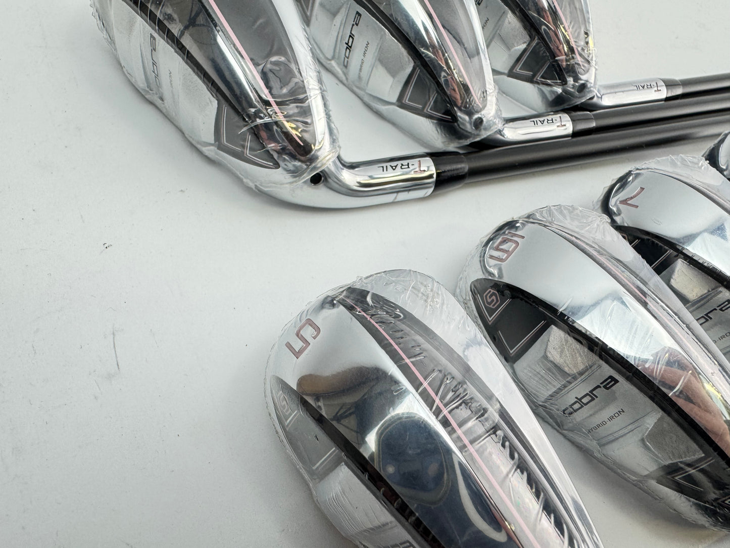 Cobra Ladies T Rail Irons 5-SW Left Handed KBS PGI Ladies Graphite /New /30236