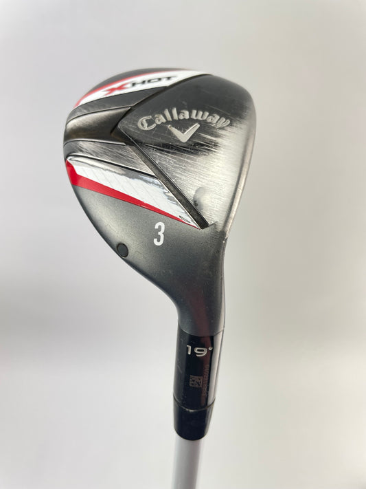 Callaway X Hot 3 Hybrid 19* Regular Flex Graphite /Right Handed /New Grip /24509