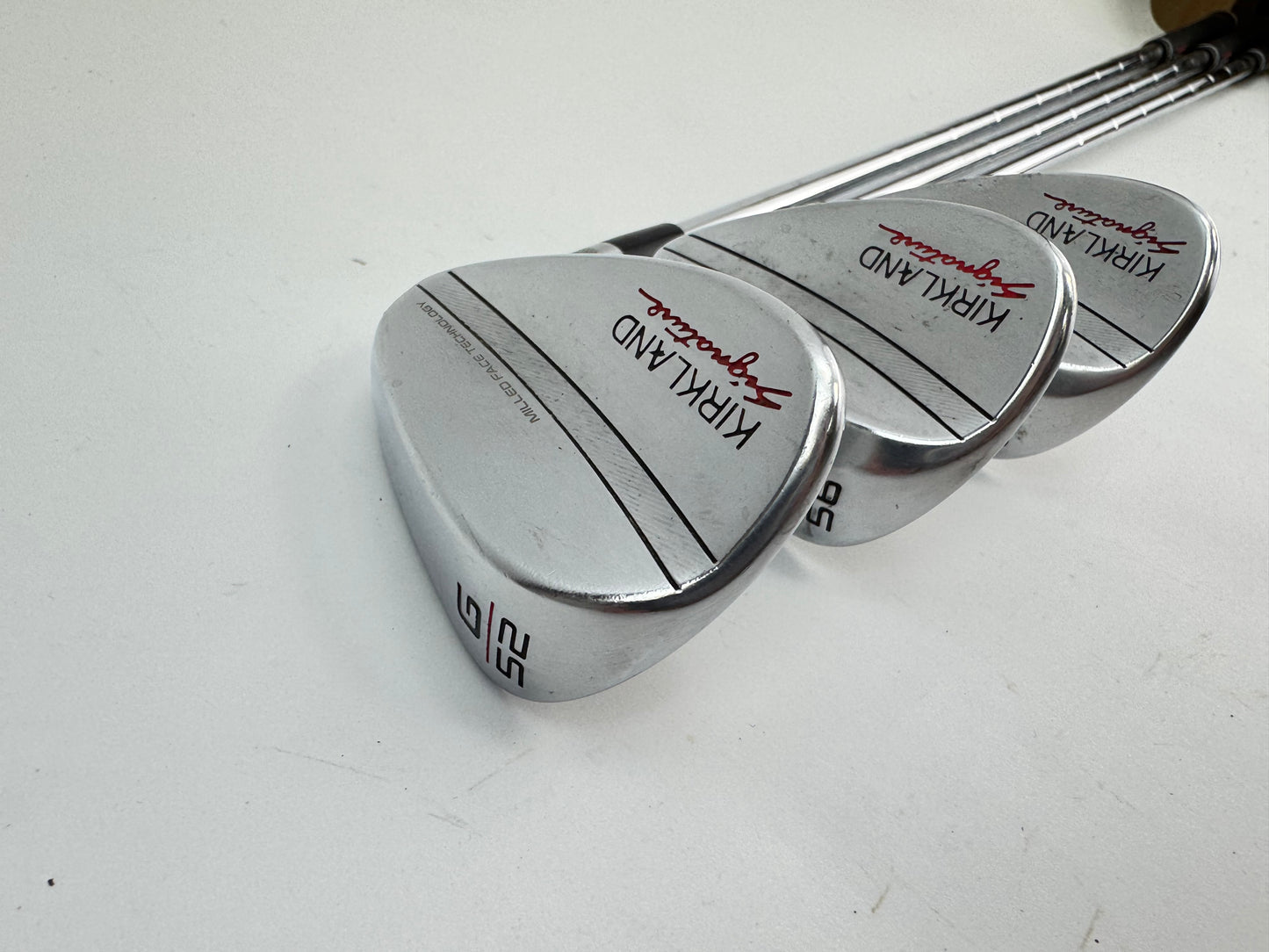Kirkland Wedge Set 52, 56 + 60* Wedge Flex Steel /Right Handed /New Grips /26903