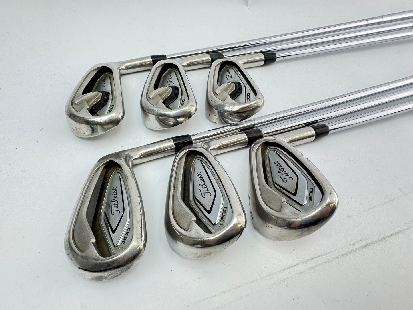 Titleist T300 Irons 5-PW AMT Red R300 Regular Flex Steel /Right/New Grips /30376