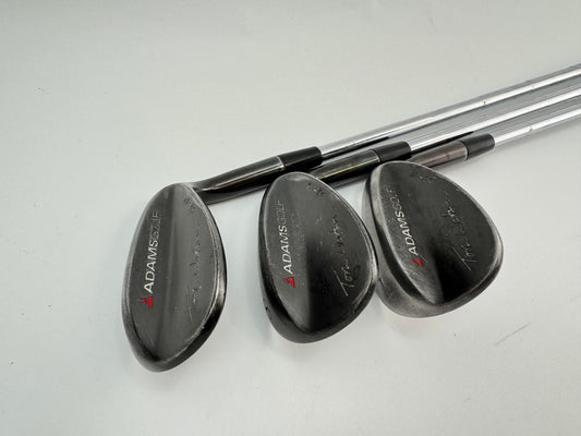 Adams Golf Tom Watson Wedge Set 52*,56*+60* Wedge Flex Steel /New Grips /26779
