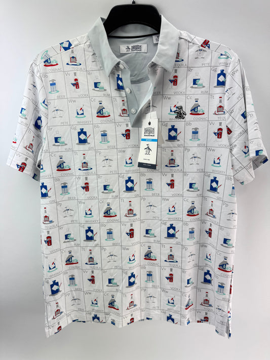 Penguin Golf Flash Card Polo Shirt Cam Smith UK Medium (21.5” Pit) /25261