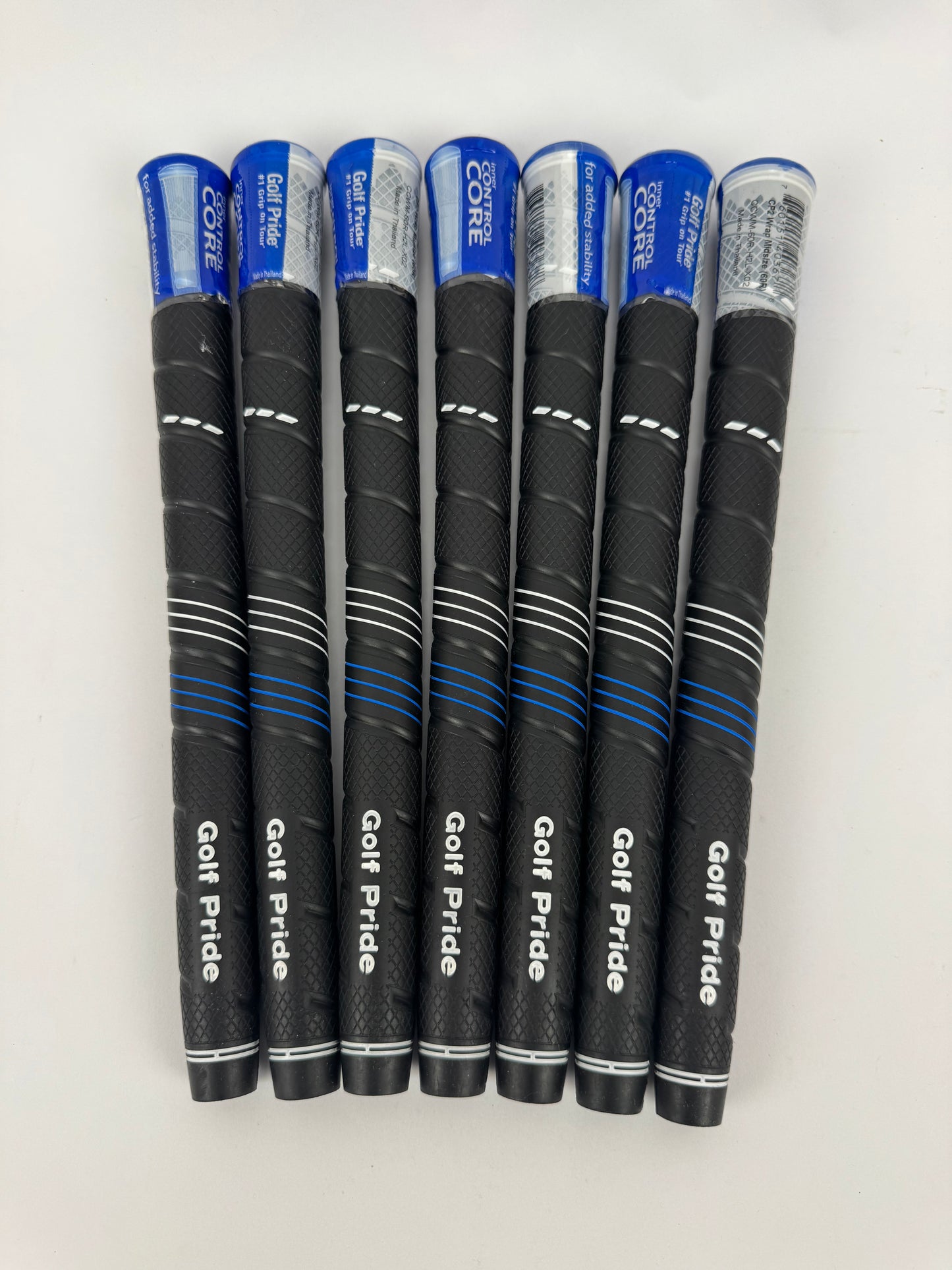 Golf Pride CP2 Wrap Golf Grips (7) Men’s Midsize /Black/Blue /New /32136