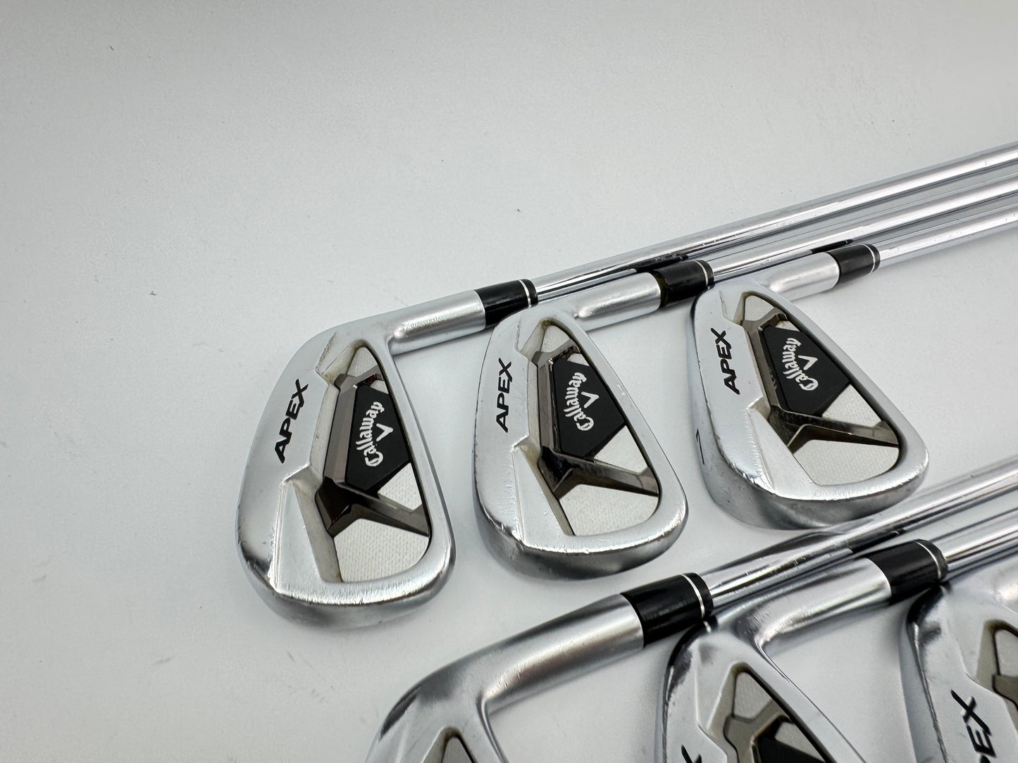 Callaway Apex 21 Irons 5-PW Elevate ETS 115 Stiff Flex Steel /New Grips /26217