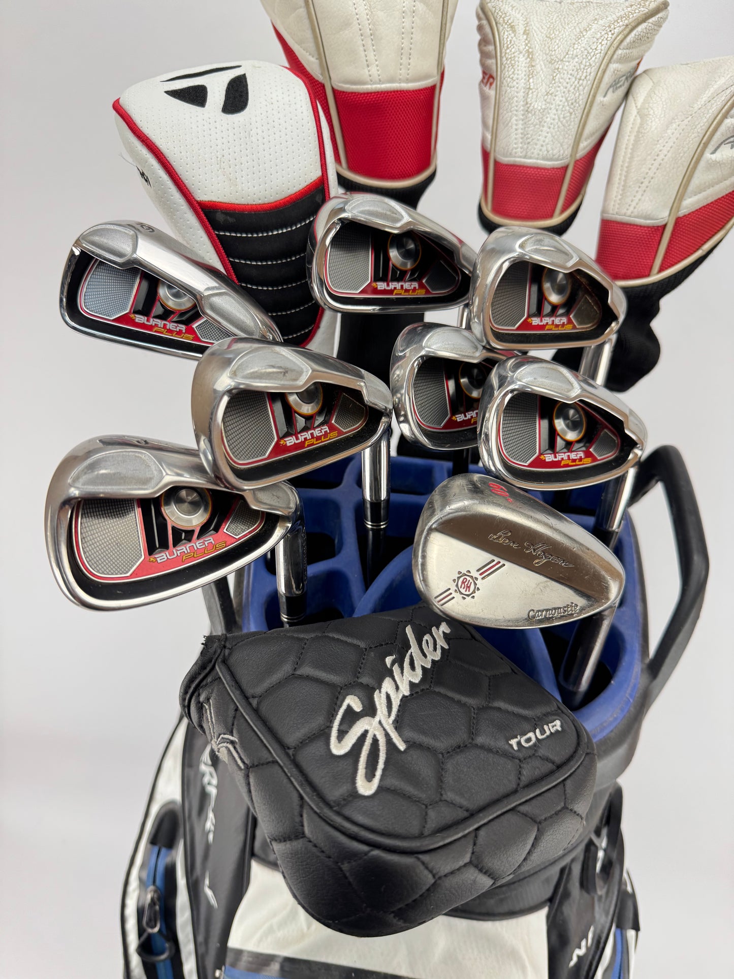 Taylormade Golf Mens Package Set 13 Clubs Regular Graphite /New Grips /Bag/34345