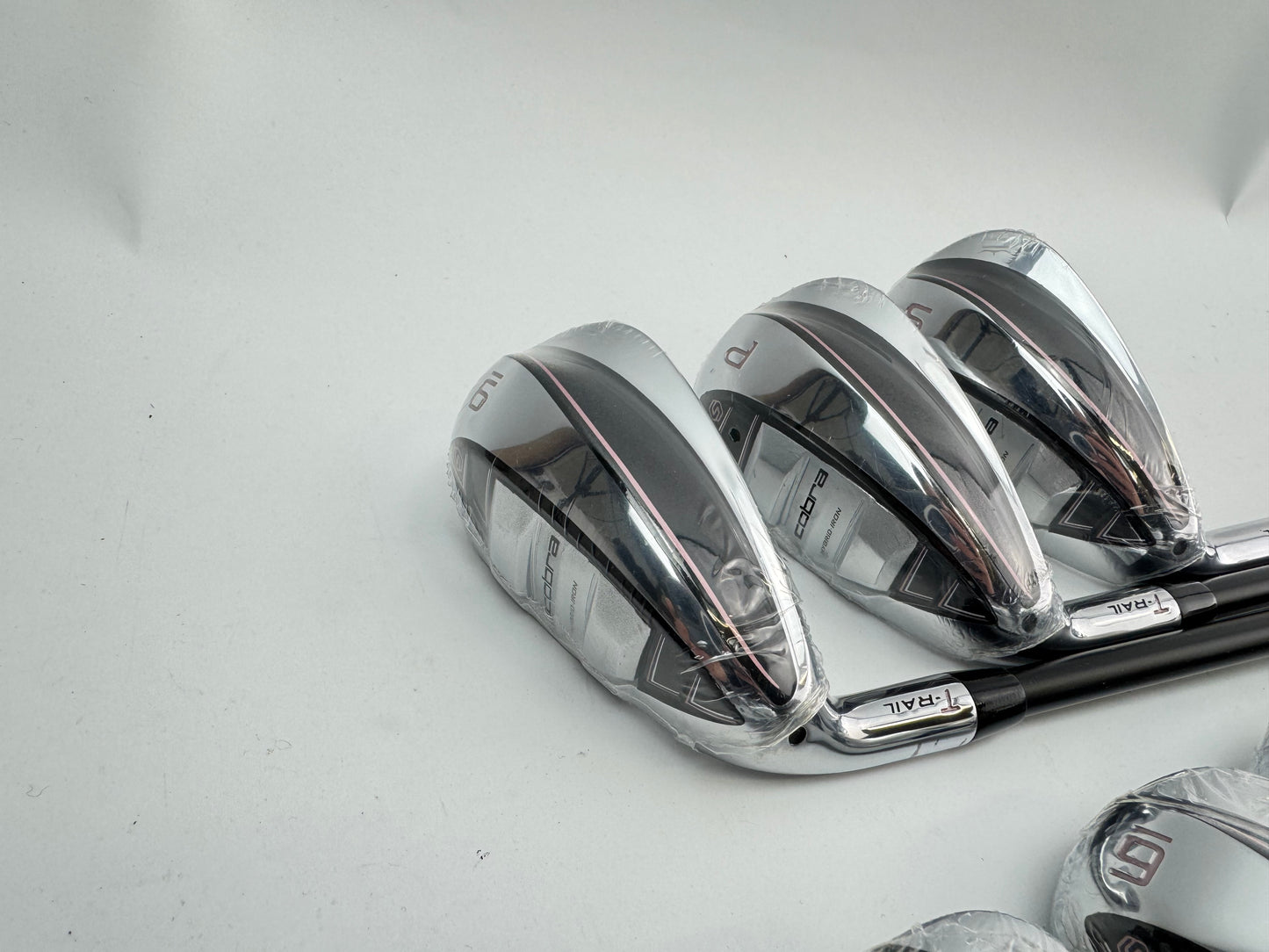 Cobra Ladies T Rail Irons 5-SW Left Handed KBS PGI Ladies Graphite /New /30236