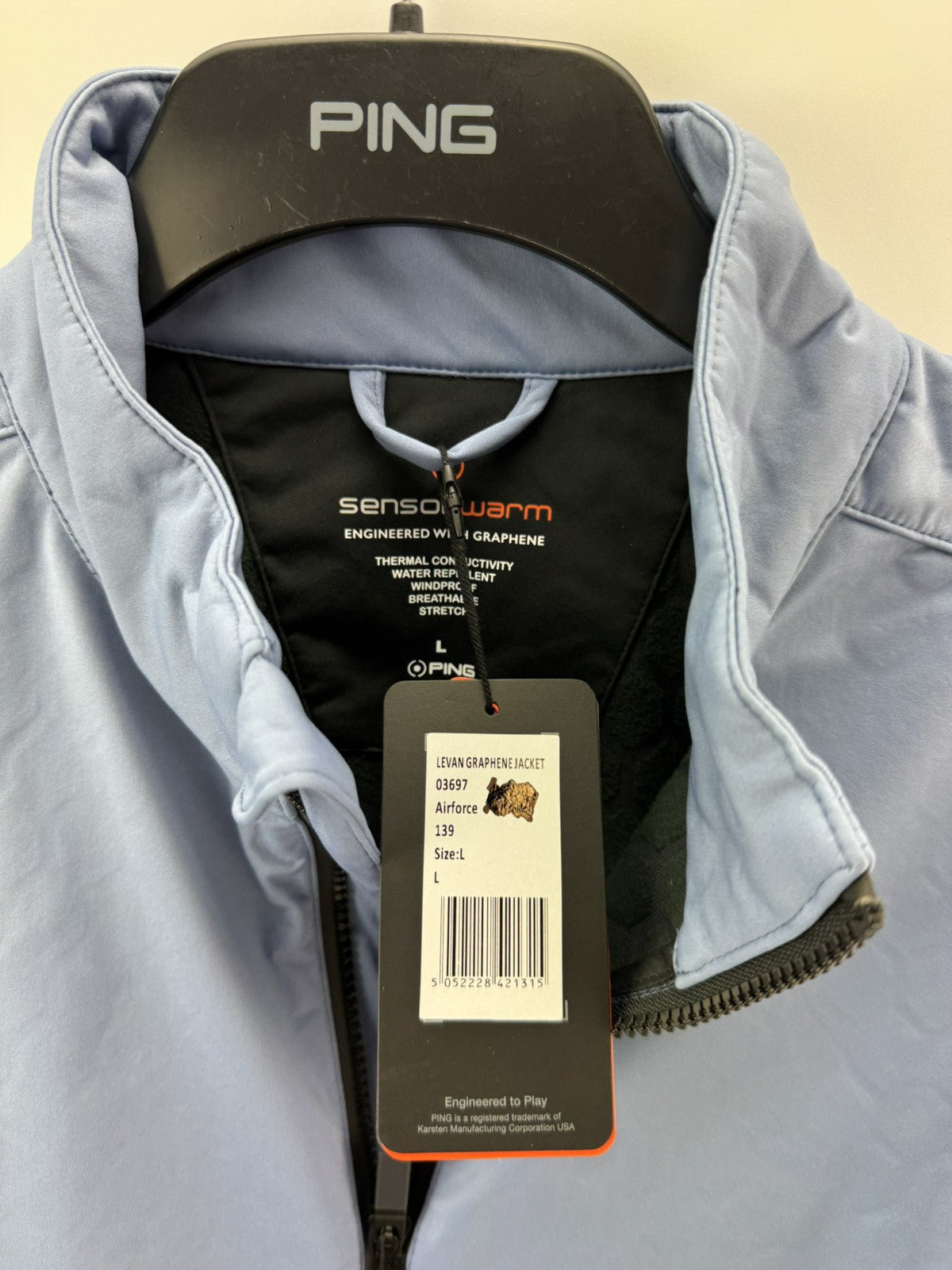Ping Levan Graphene Jacket Sensorwarm Water Resistant UK Large /New /221367