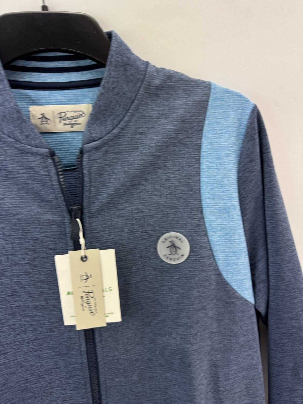 Penguin Golf Mens Bomber Jacket Full Zip 80s Colourblock UK M /New /232914
