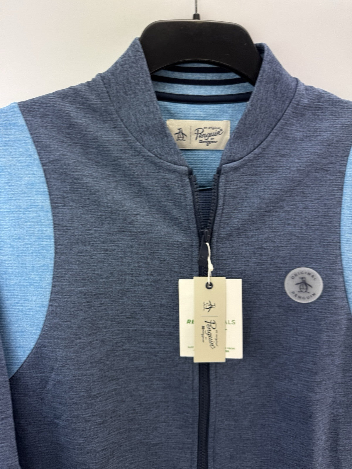 Penguin Golf Mens Bomber Jacket Full Zip 80s Colourblock UK M /New /232913