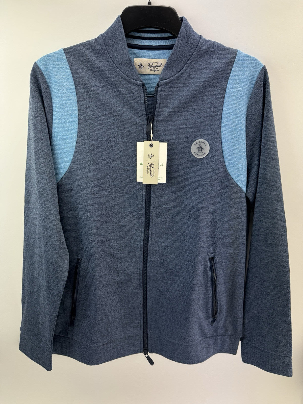Penguin Golf Mens Bomber Jacket Full Zip 80s Colourblock UK M /New /232910