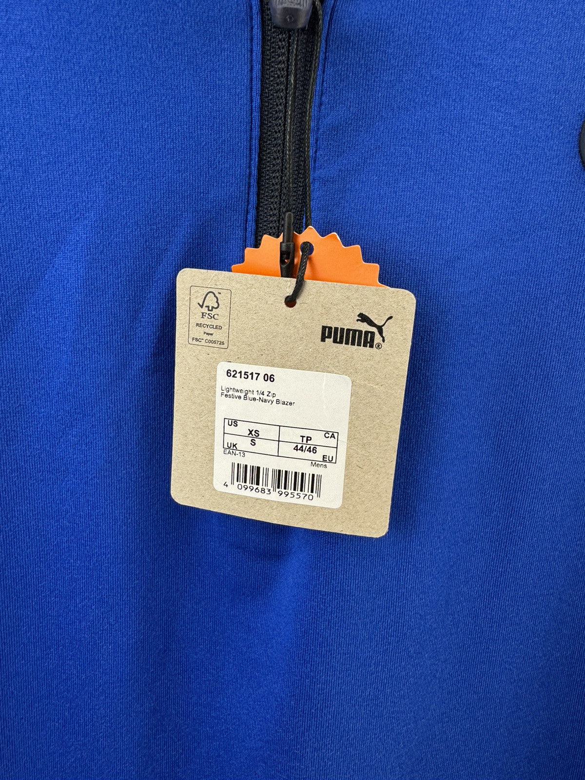 Puma Golf Mens Pullover 1/4 Lightweight /UK Small /Blue /New /223817