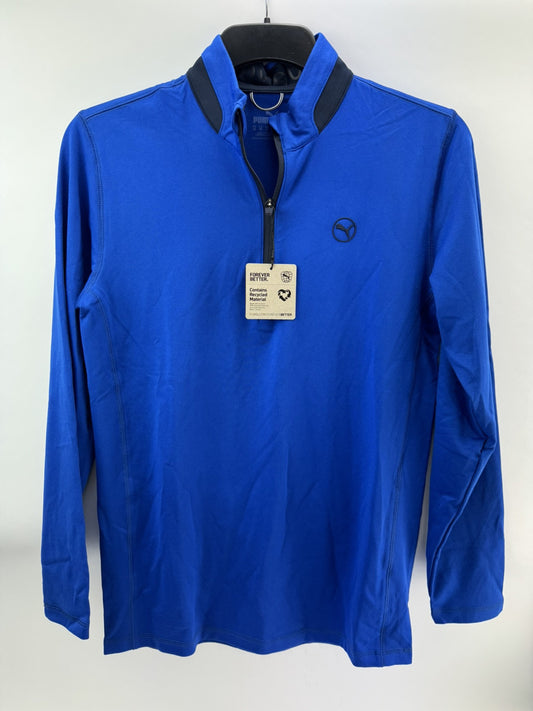 Puma Golf Mens Pullover 1/4 Lightweight /UK Small /Blue /New /223810